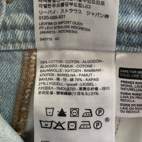 Levi’s Vintage Light Wash Shortalls Size Medium - Picture 11 of 12